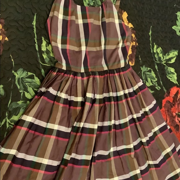 Trashy Diva brown plaid Annette dress size 10 - Picture 4 of 5